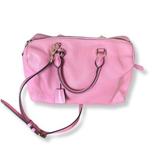 👜 Michael Kors Pink Pebbled Leather Satchel | Gold Hardware